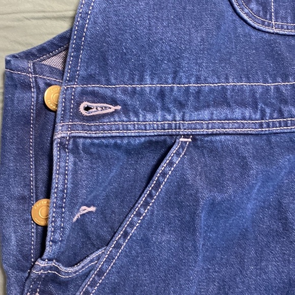 Carhartt Men's Loose Fit Washed Cotton Denim High Back Bib Overalls - Picture 6 of 10